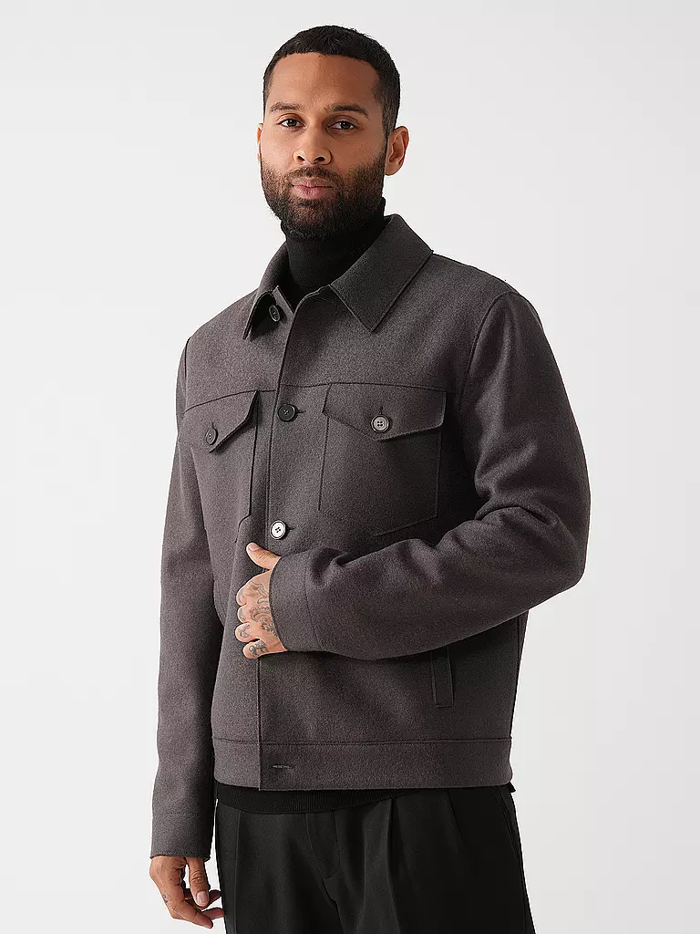 HARRIS WHARF LONDON | Wolljacke | grau