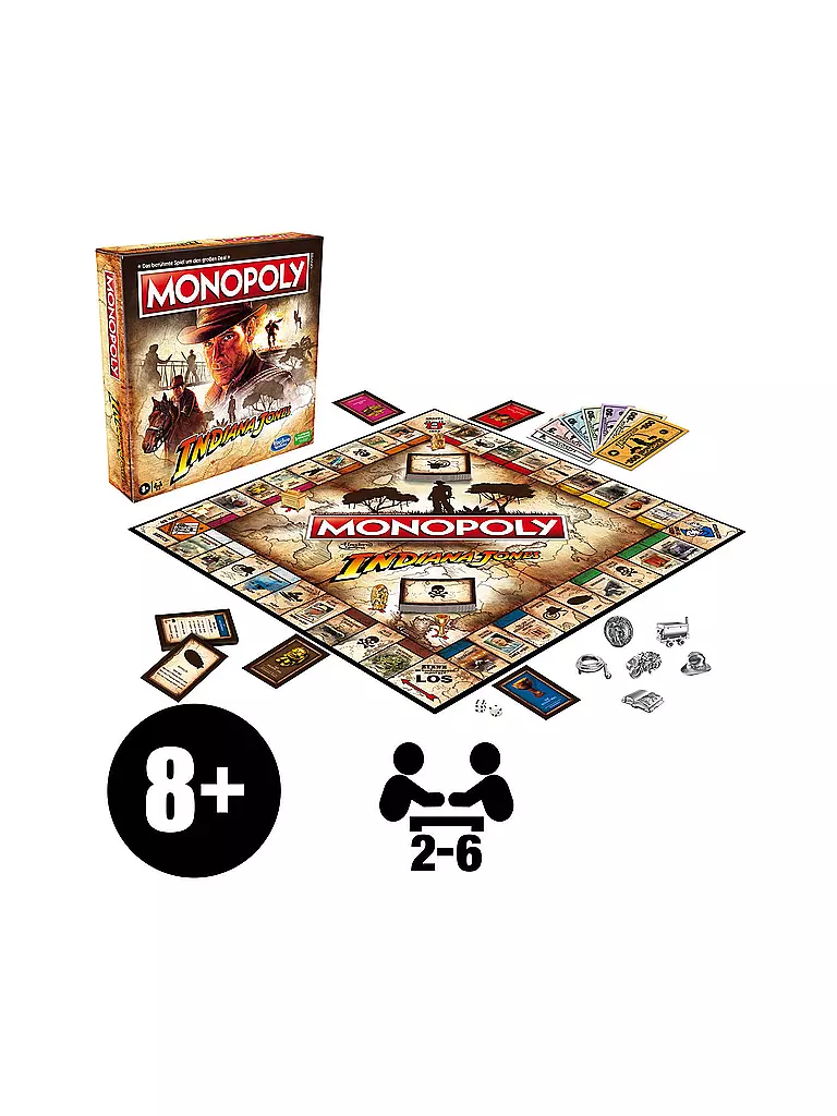 HASBRO | Brettspiel - Monopoly Indiana Jones Spiel | keine Farbe