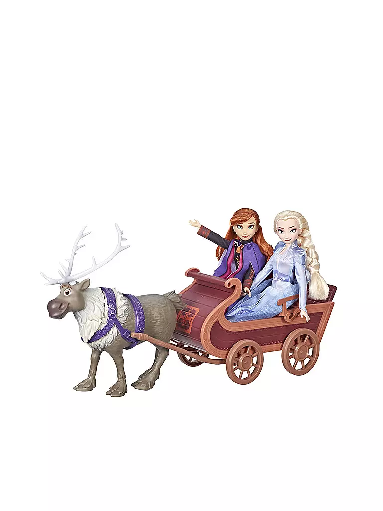 HASBRO | FROZEN Disney Die Eiskönigin 2 – Schlittenfahrt mit Sven und den Schwestern Elsa und Anna Spielset  | transparent