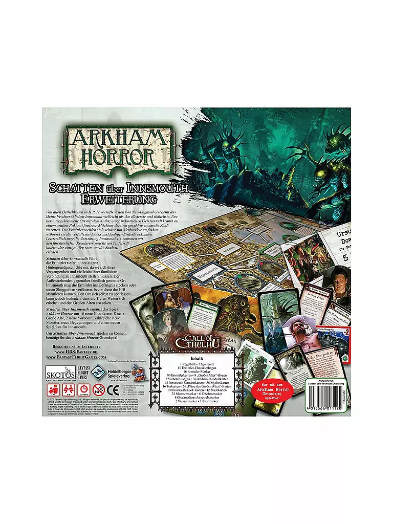 HEIDELBERGER SPIELEVERLAG | Arkham H - Schatten über Innsmouth (Deutsch)  | transparent