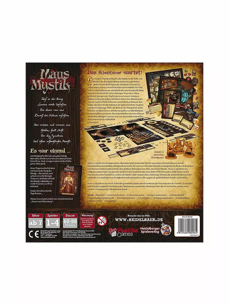 HEIDELBERGER SPIELEVERLAG | Brettspiel - Maus & Mystik | transparent