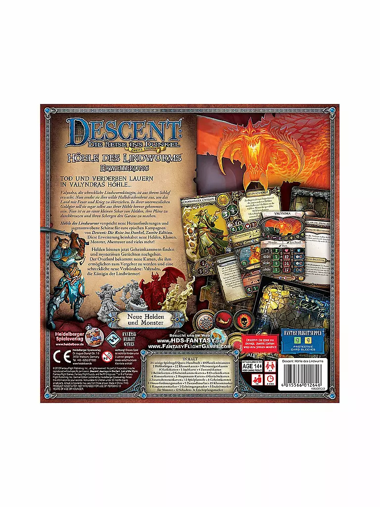 HEIDELBERGER SPIELEVERLAG | Descent 2nd Edition - Die Höhle des Lindwurms | keine Farbe