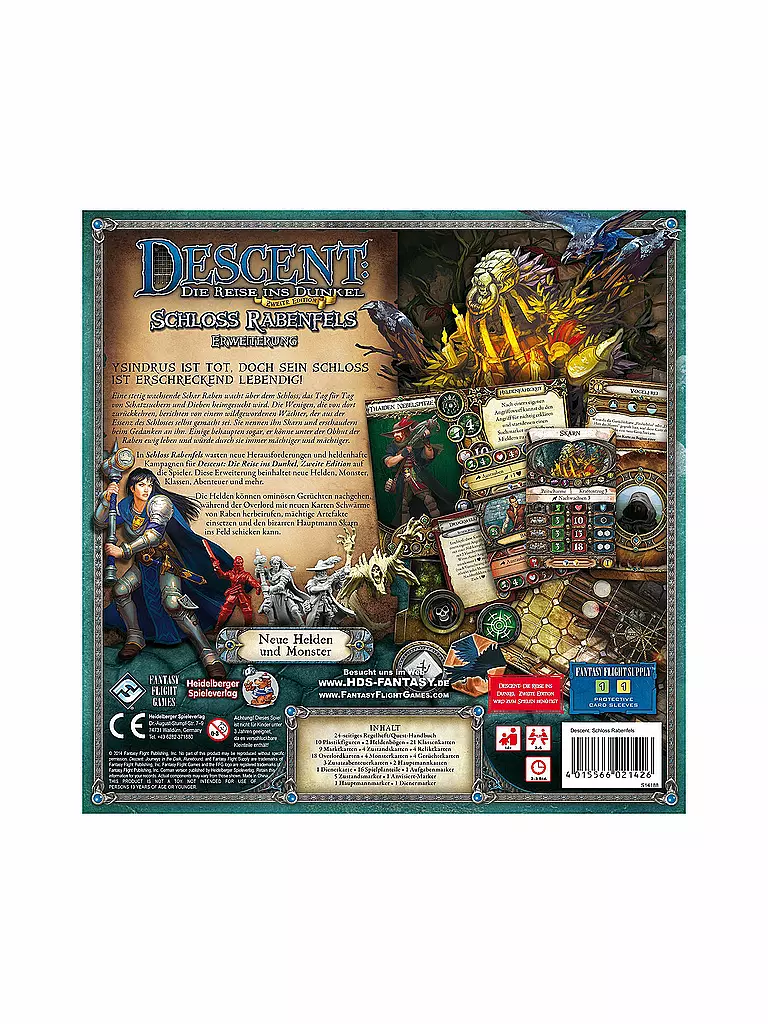 HEIDELBERGER SPIELEVERLAG | Descent 2nd Edition - Schloss Rabenfels (Erweiteurng) | transparent