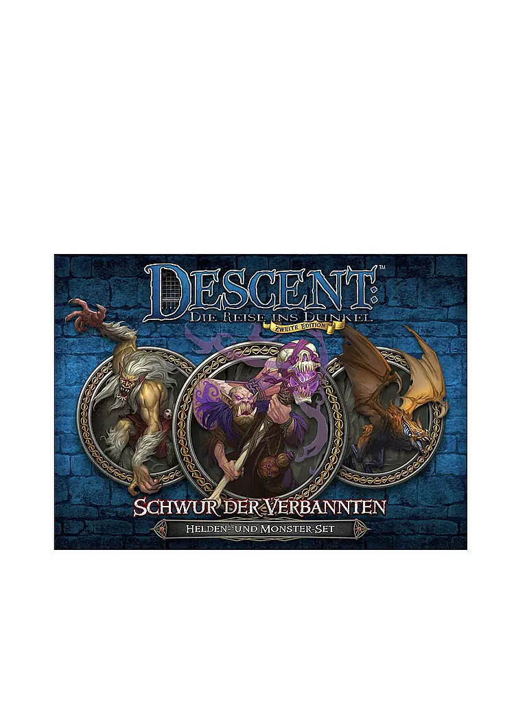 HEIDELBERGER SPIELEVERLAG | Descent 2nd Edition - Schwur der Verbannten Helden und Monster | transparent