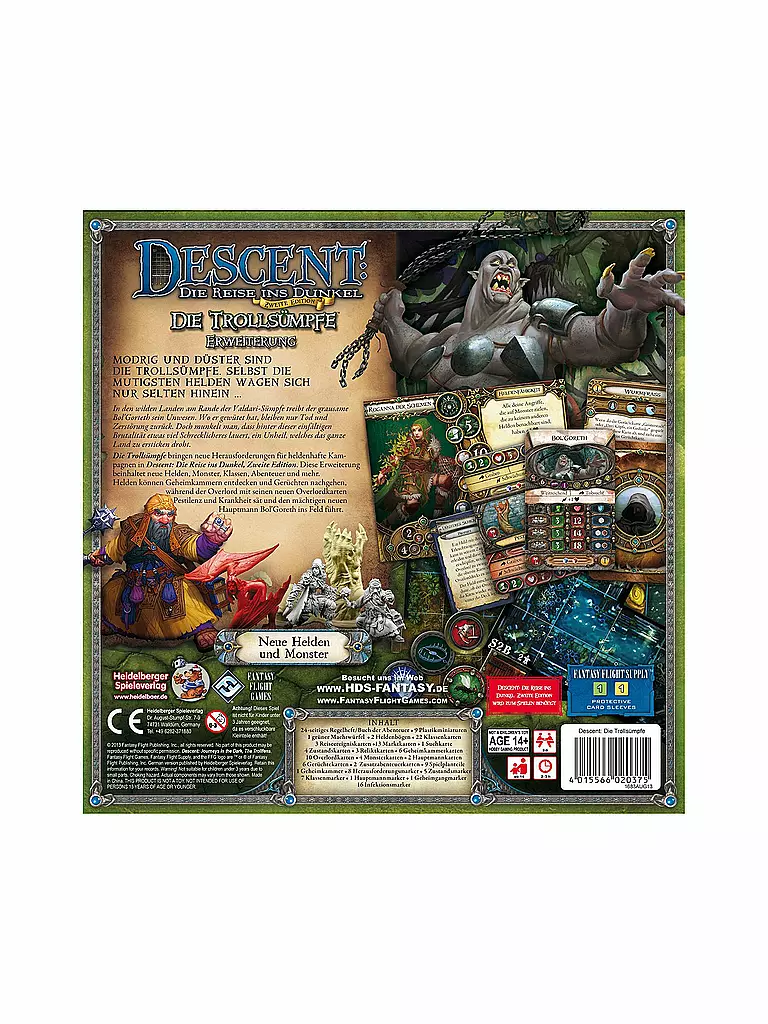 HEIDELBERGER SPIELEVERLAG | Descent 2nd Edition - Trollsümpfe (Erweiterung) | transparent