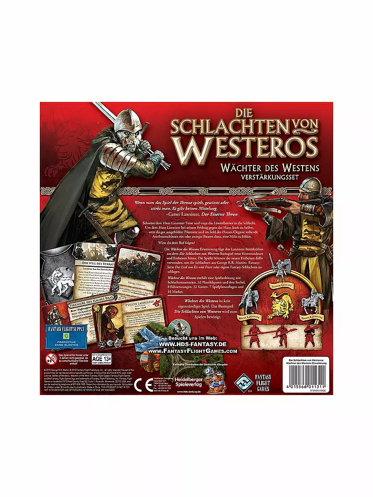 HEIDELBERGER SPIELEVERLAG | Die Schlachten von Westeros - Wächter des Westens (Erweiterung) | keine Farbe