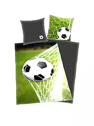 HERDING | Kinder Bettwäsche Fußball 70x90cm / 140x200cm Gruen | Grün