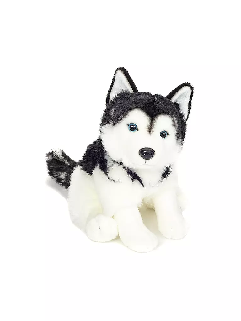 HERMANN TEDDY | Plüschtier - Husky sitzend 30cm | schwarz