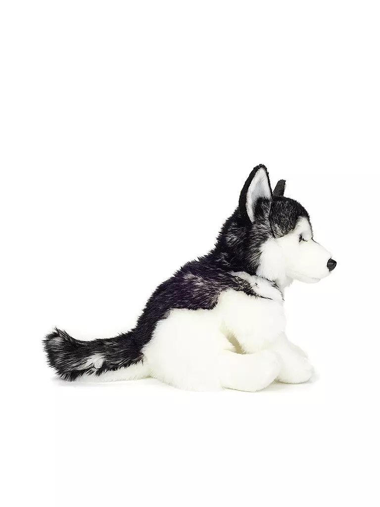 HERMANN TEDDY | Plüschtier - Husky sitzend 30cm | schwarz