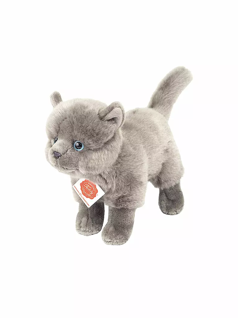 HERMANN TEDDY | Plüschtier - Karthäuserkatze stehend 20cm | grau