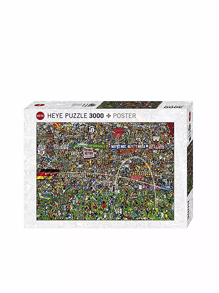 HEYE | Puzzle - Fussball History - Alex Bennett (3000 Teile) Limitierte Auflage mit Golddruck | 