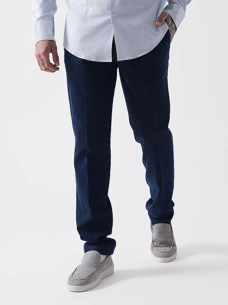 HILTL | Chino Slim Fit TARENT  | dunkelblau