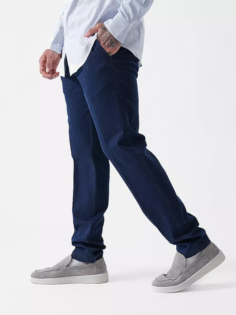 HILTL | Chino Slim Fit TARENT  | dunkelblau