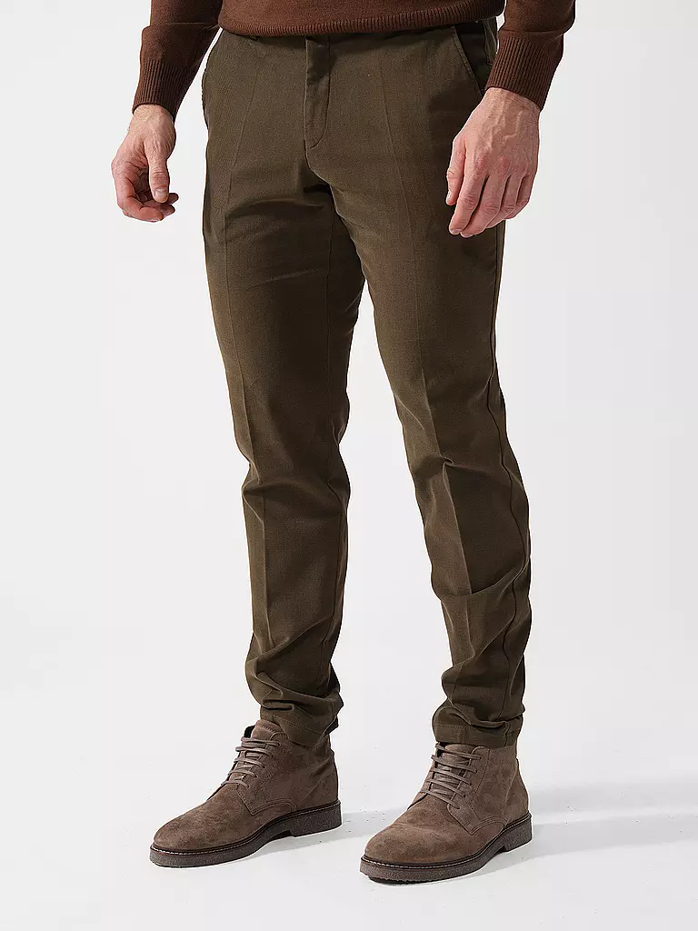 HILTL | Chino TRENTO Slim Fit | olive