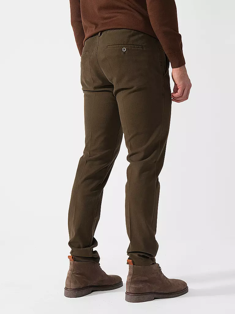 HILTL | Chino TRENTO Slim Fit | olive