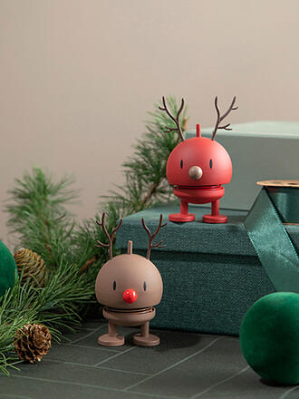 HOPTIMIST | Dekofigur Soft Reindeer Bumble 9,5cm Berry