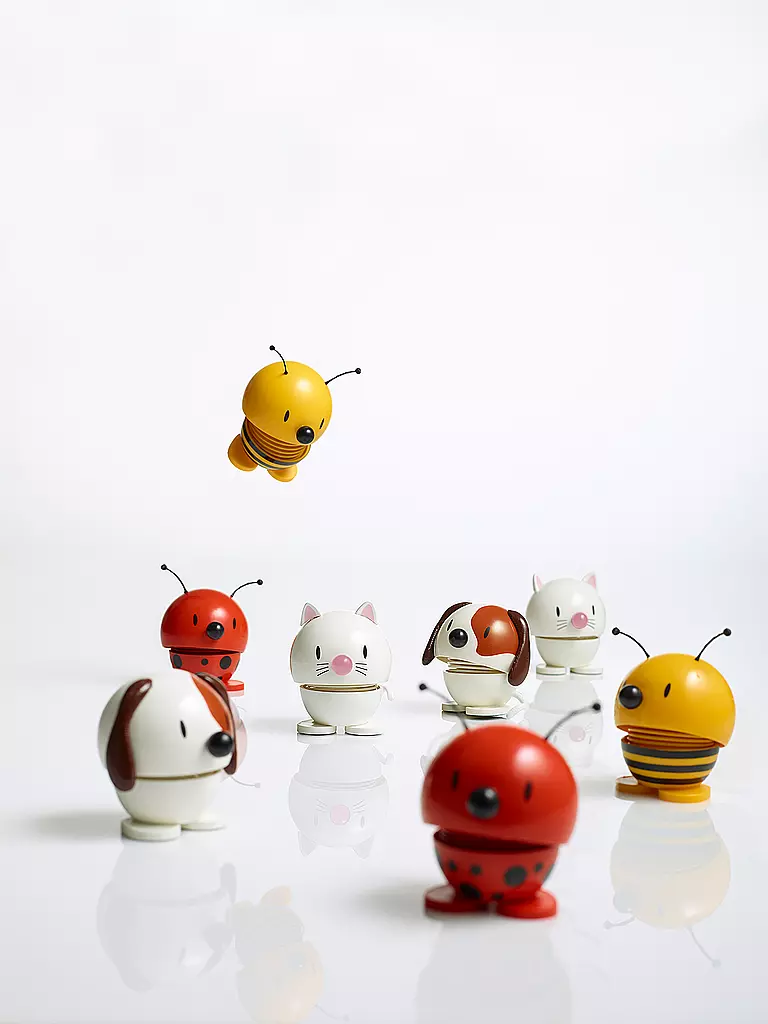 HOPTIMIST | Dekofigur Bee 6,8cm Yellow | rot