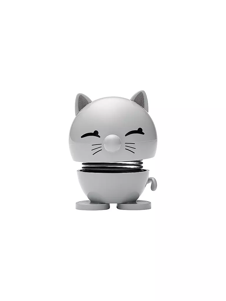 HOPTIMIST | Dekofigur Cat 7,3cm Light Grey | hellgrau