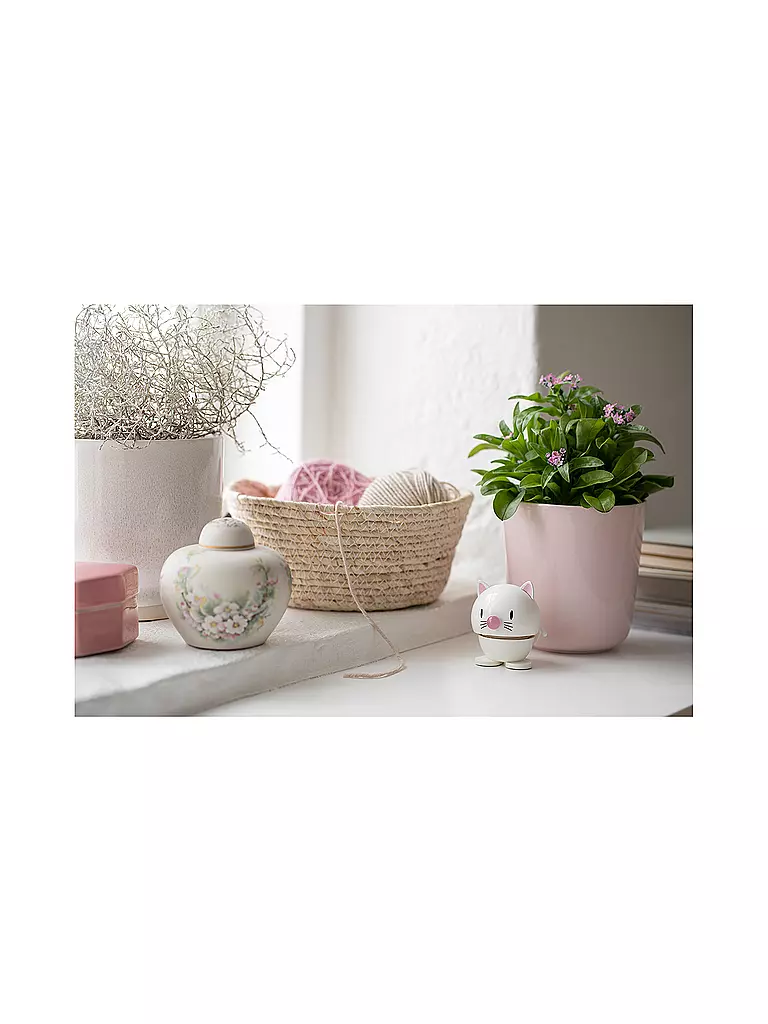 HOPTIMIST | Dekofigur Cat 7,3cm White  | weiss