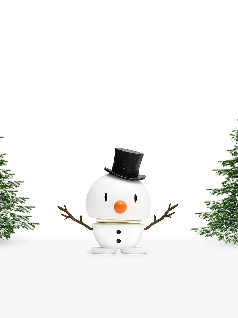 HOPTIMIST | Dekofigur Classic Bumble Snowman 7,8cm White | weiss