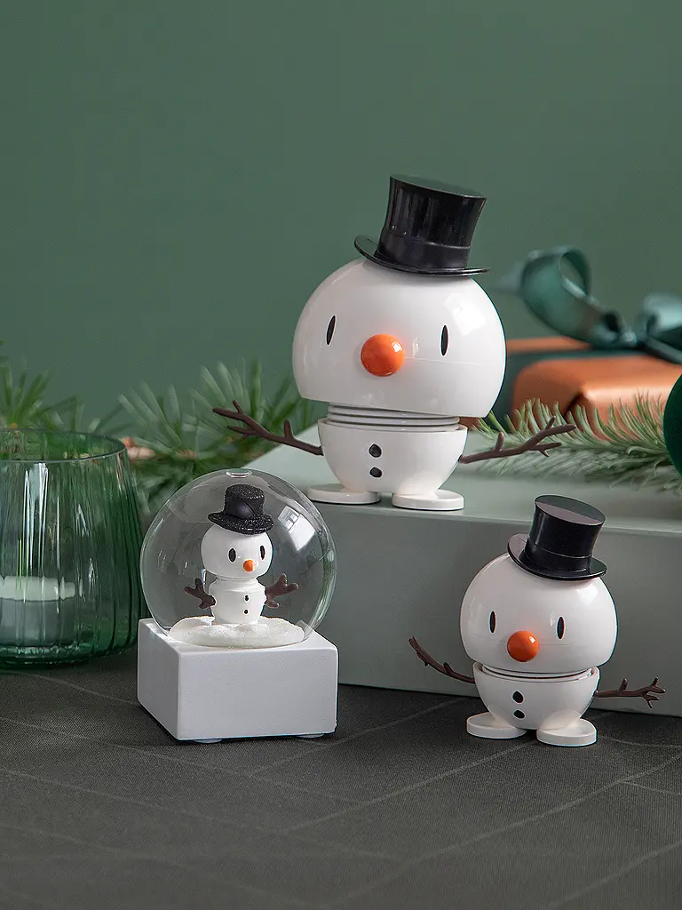 HOPTIMIST | Dekofigur Classic Bumble Snowman 7,8cm White | 