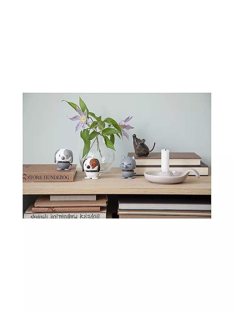 HOPTIMIST | Dekofigur Dog 6,9cm Cool Grey | braun