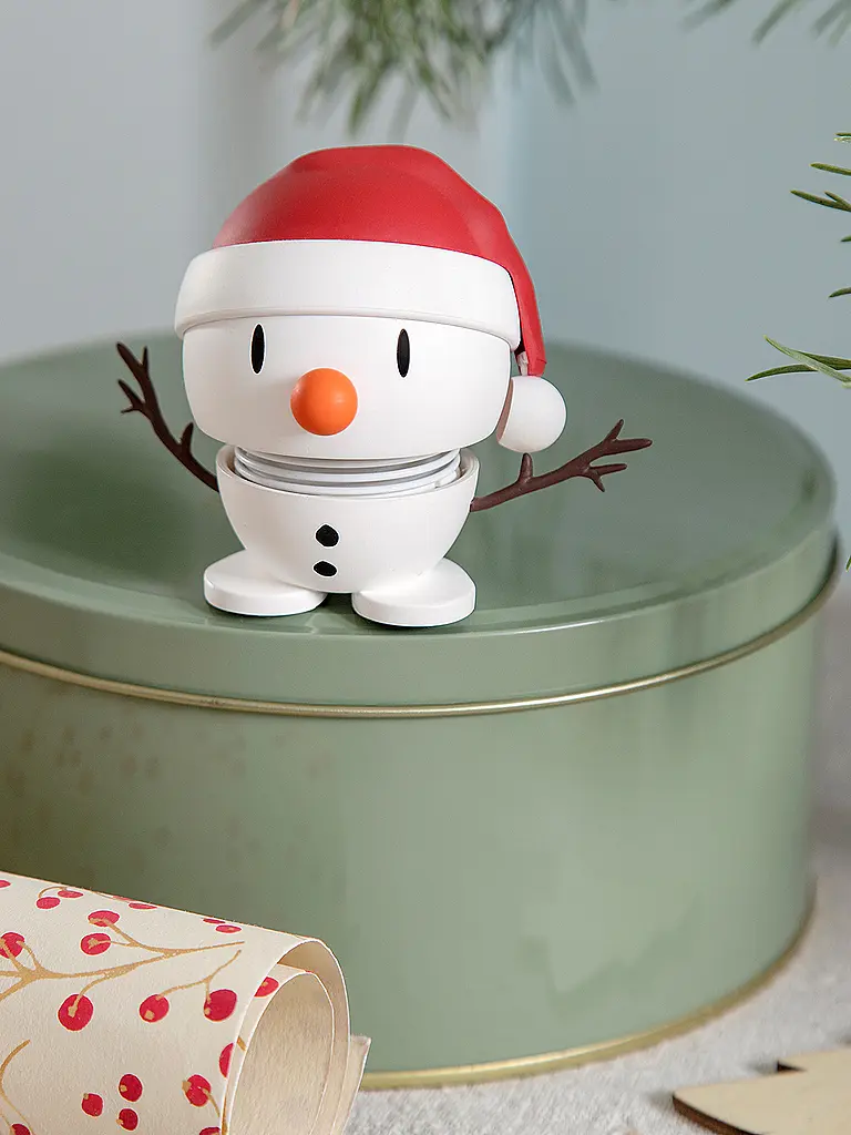 HOPTIMIST | Dekofigur Soft Bumble Snowman 6,9cm | weiss