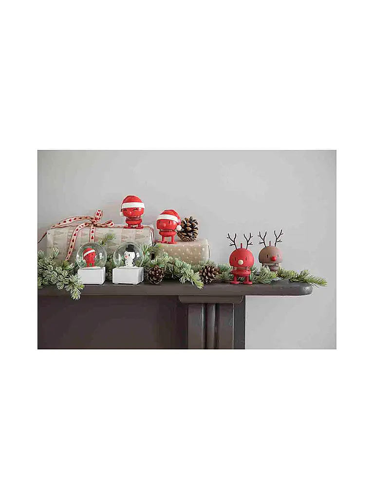 HOPTIMIST | Dekofigur Soft Reindeer Bumble 9,5cm Berry | rot