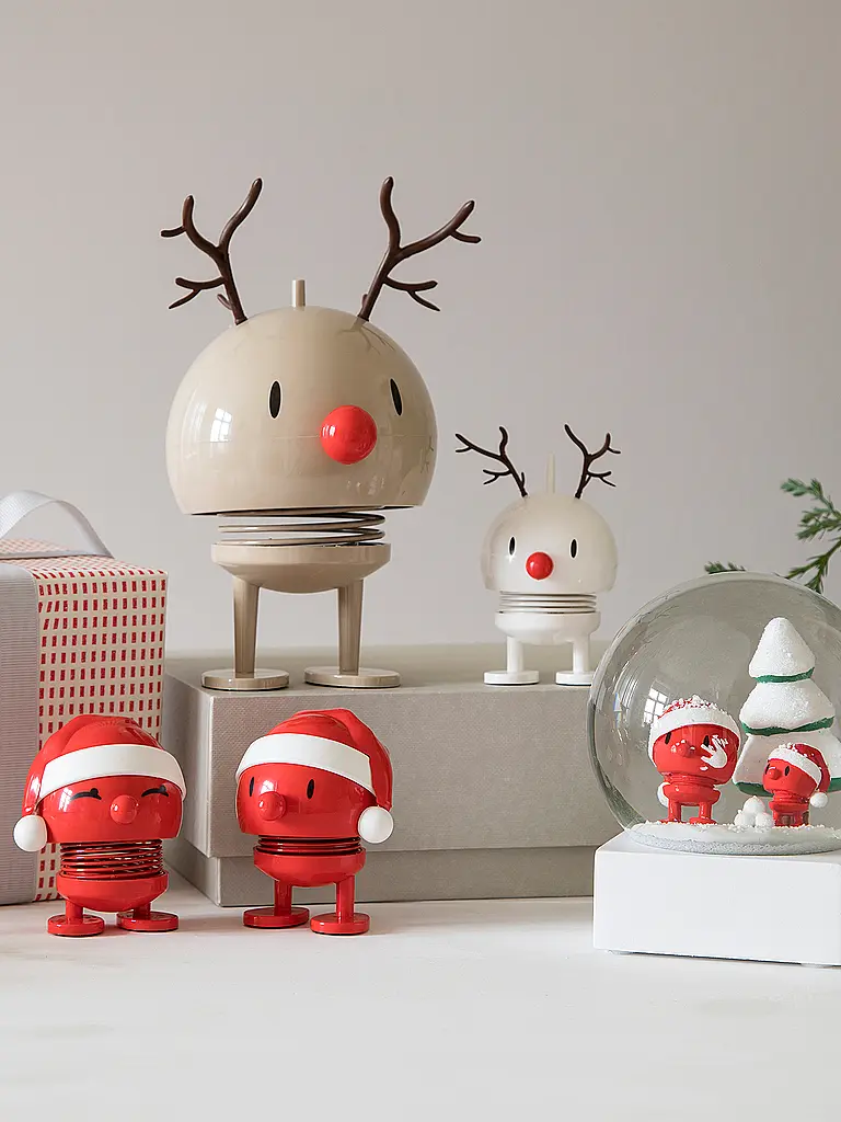 HOPTIMIST | Dekofigur Weihnachts Classic Bumble 9,5cm White Reideer | 
