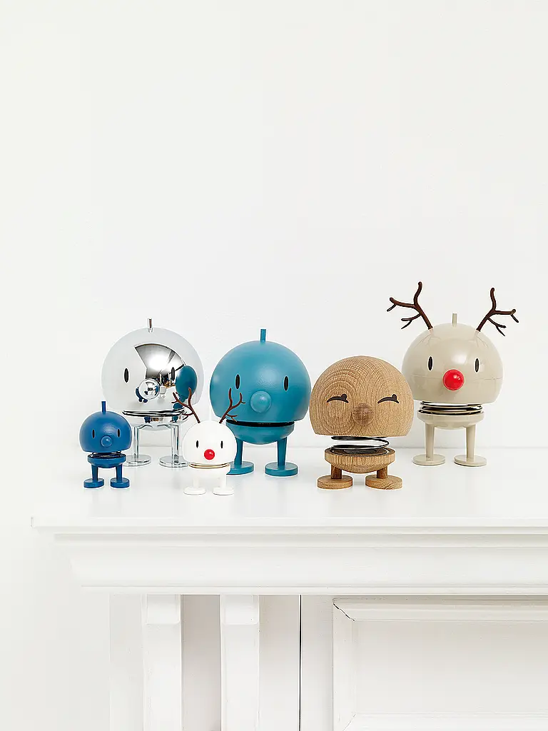 HOPTIMIST | Dekofigur Weihnachts Classic Bumble 9,5cm White Reideer | 