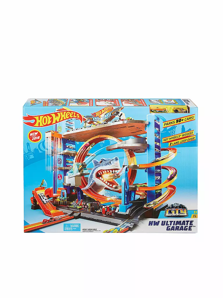 HOT WHEELS | Hot Wheels City Ultimative Garage mit Hai-Angriff | transparent