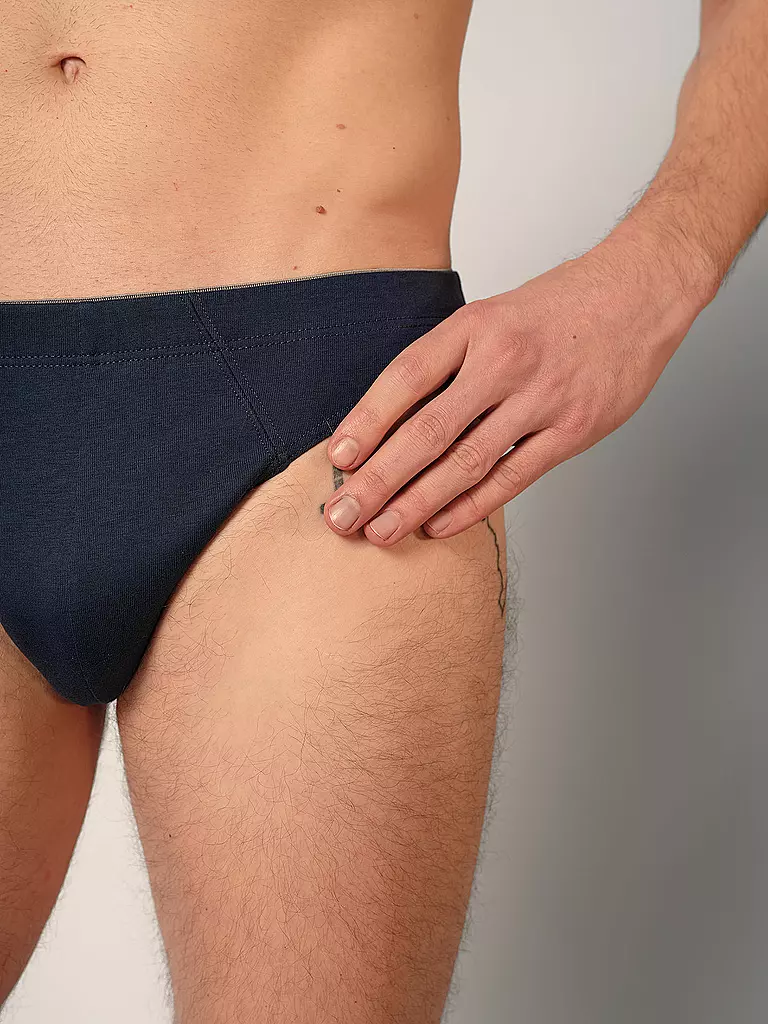 HUBER | Brasil Slip 3er Pkg. blue black selection | schwarz
