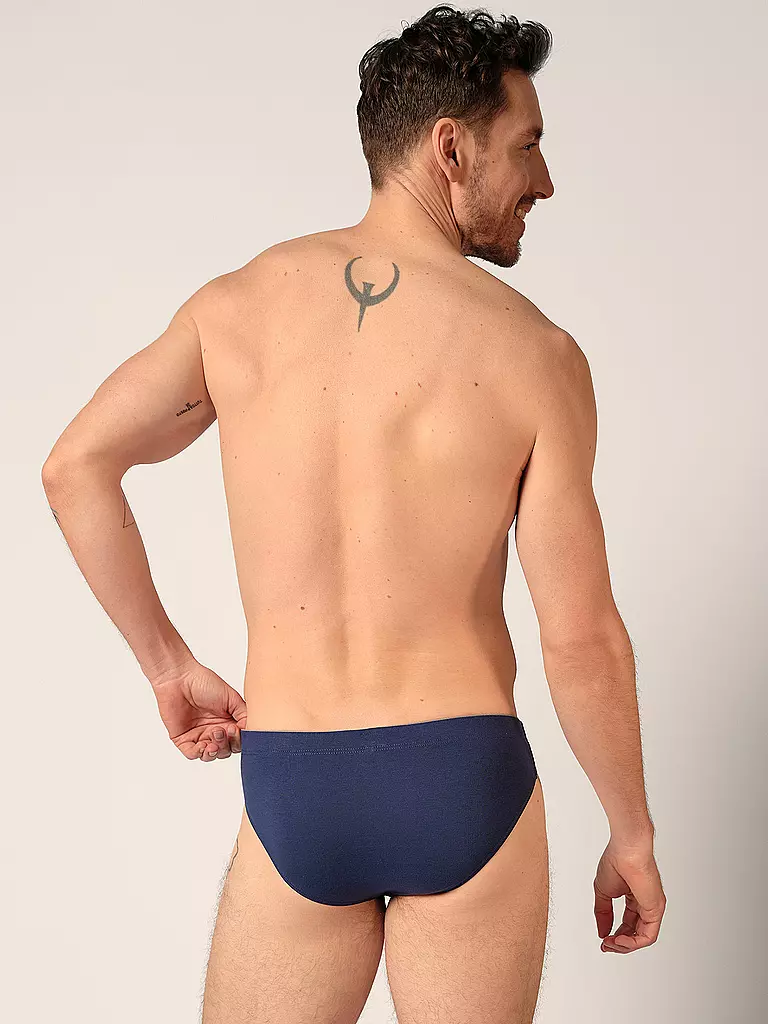 HUBER | Brasil Slip 3er Pkg. blue black selection | schwarz