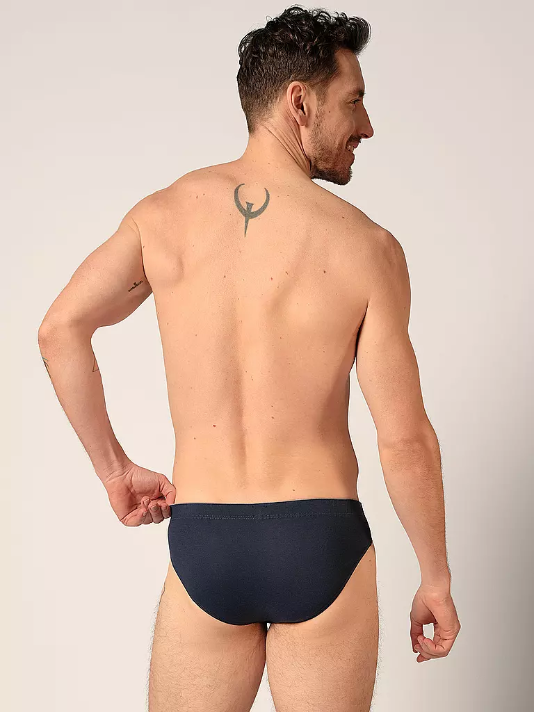 HUBER | Brasil Slip 3er Pkg. blue black selection | schwarz