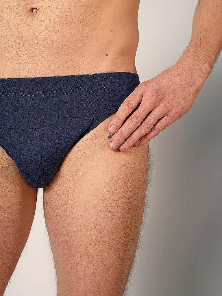 HUBER | Brasil Slip 3er Pkg. blue black selection | schwarz