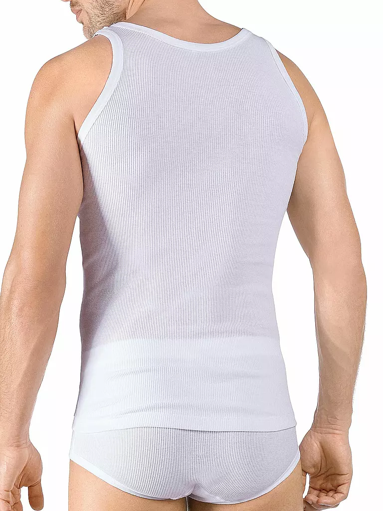HUBER | Trägershirt - Unterhemd  "De Luxe" (Weiß) | weiss