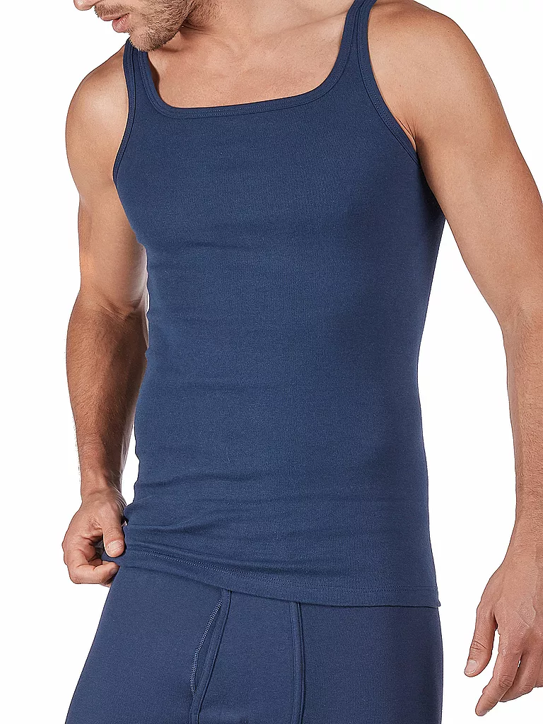 HUBER | Trägershirt - Unterhemd   "Comfort" (Marine) | blau