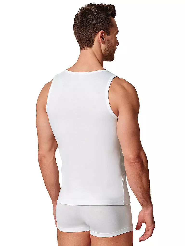 HUBER | Unterhemd white | schwarz