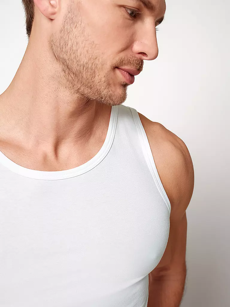 HUBER | Unterhemd white | schwarz