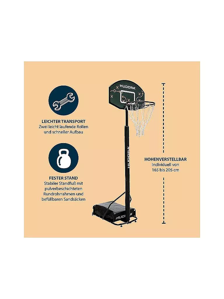 HUDORA | Basketballständer Playoff 205 | keine Farbe