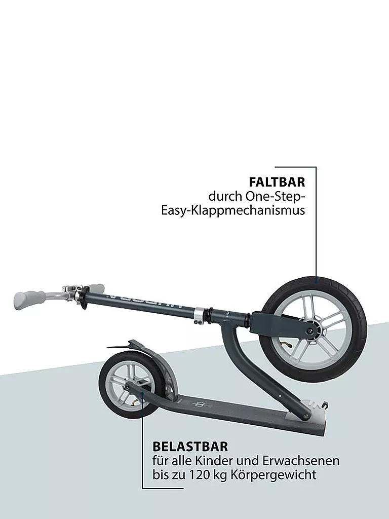 HUDORA | Roller BigWheel® Air All Paths 280 Basalt | grau