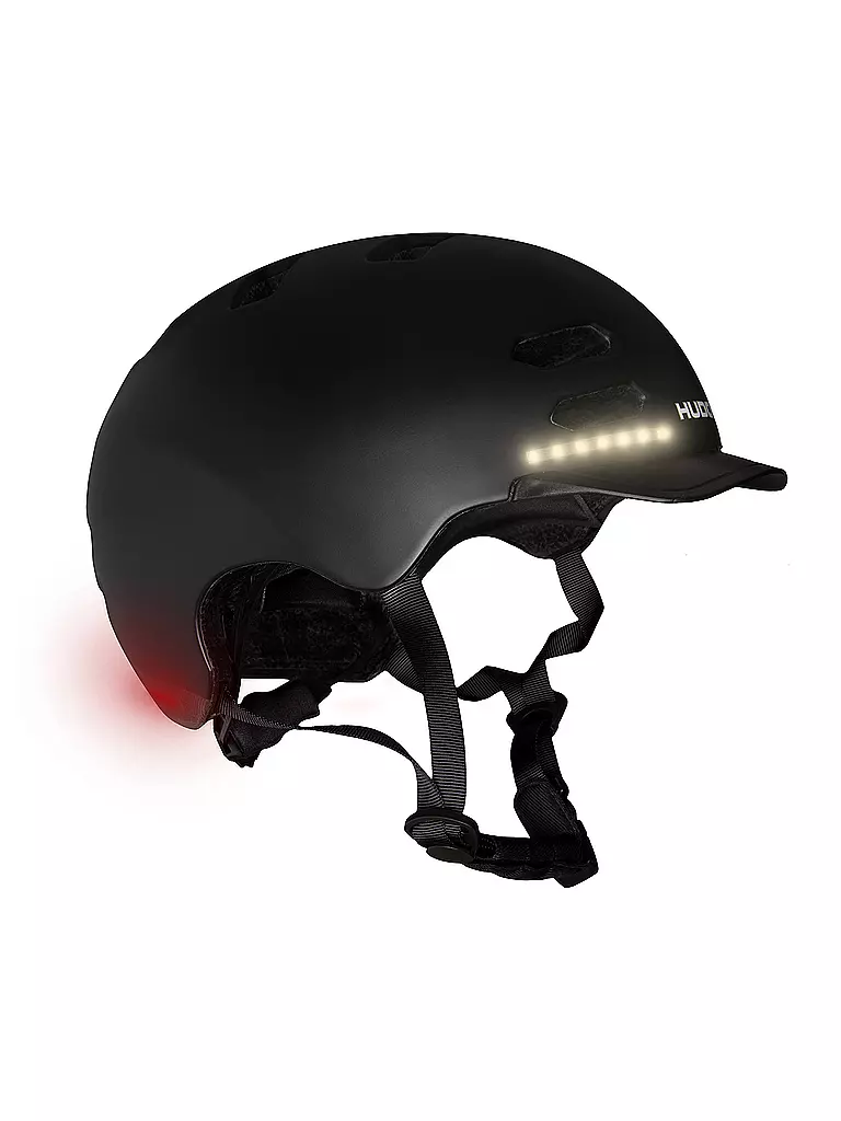 HUDORA | Skaterhelm LED, schwarz Größe L | schwarz