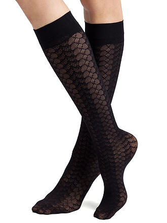 HUDSON | Kniestrümpfe EARTHY REPTILE black