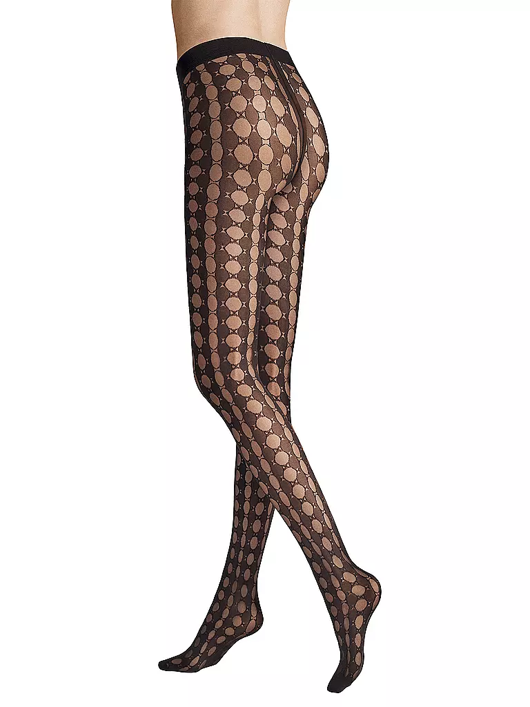 HUDSON | Modestrumpfhose CRAZY DOTS 40DEN black | schwarz