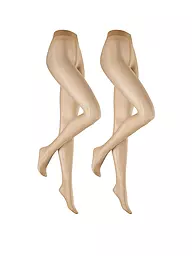 HUDSON | Strumpfhose 2-er Pkg. "Simply20" (Black) | beige