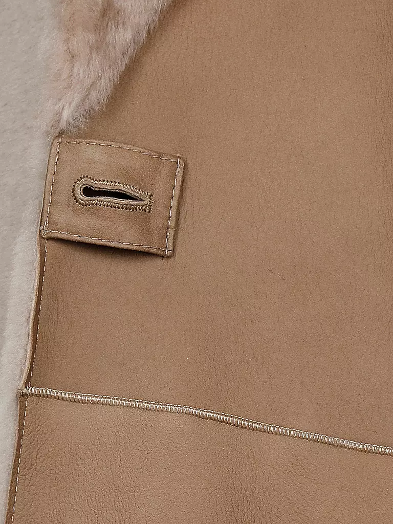 HUGO BOSS | Lammfellmantel "Soby" | braun