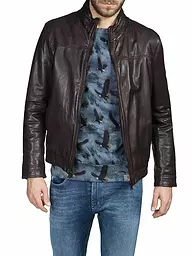 HUGO BOSS | Lederjacke "Lekon" | braun