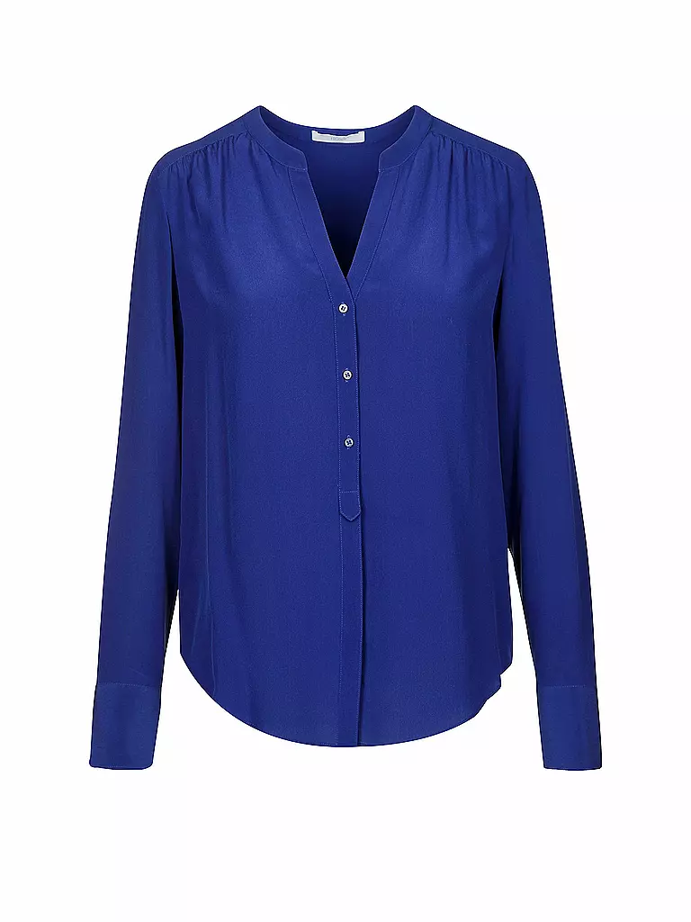 HUGO BOSS | Seiden-Bluse | blau