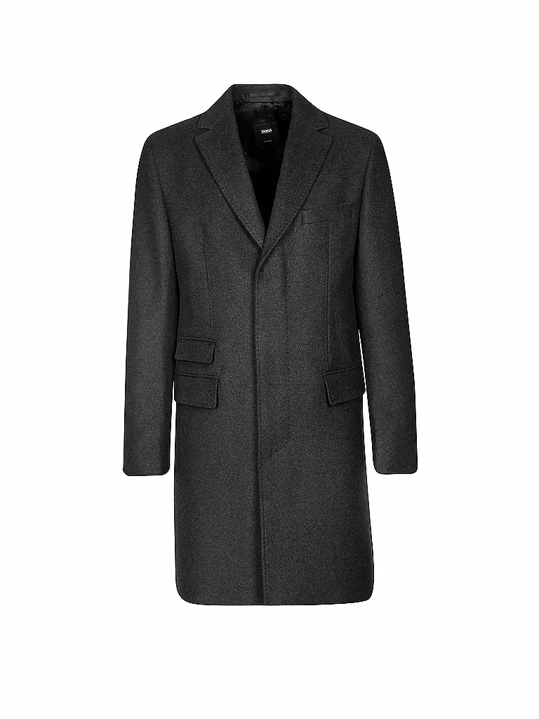 HUGO BOSS | Seiden-Wollmantel "T-Neon" | grau
