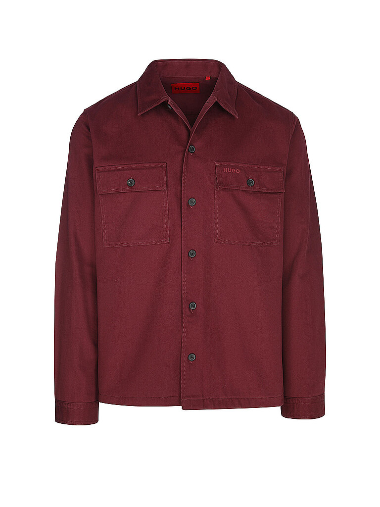 HUGO Overshirt EPOLDO dunkelrot | M